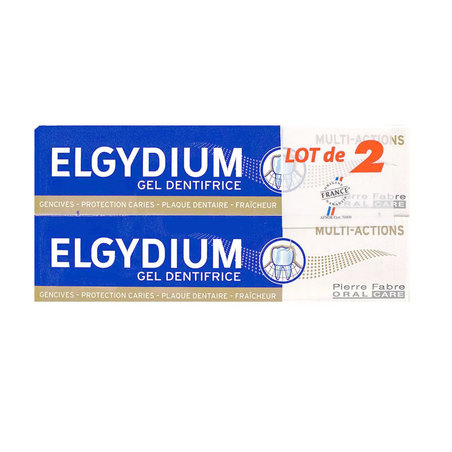 Elgydium Gel Dentifrice Multi-Actions, 2 x 75g