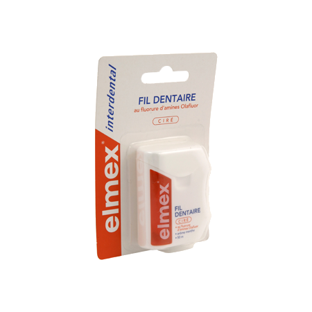 Elmex fil dentaire cire menthole, 50 m