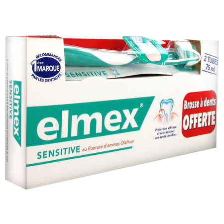 Elmex sensitive dentifrice 75 ml + brosse dents of