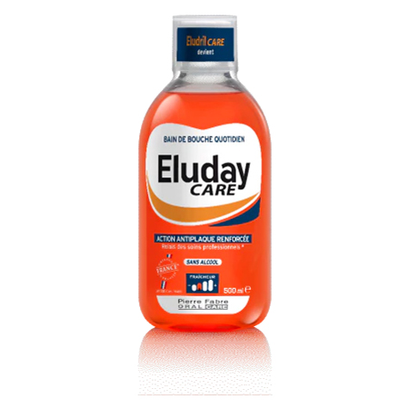 Eluday Care Bain de Bouche Sans Alcool, 500 ml