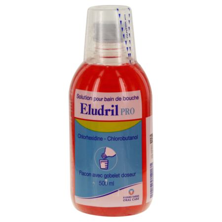 Eludrilpro, flacon de 500ml de solution pour bain de bouche