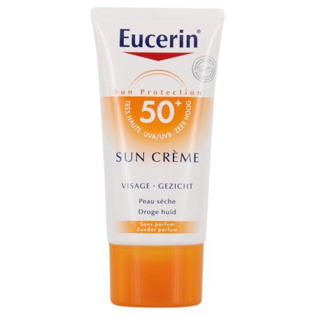 Eucerin sun creme visage spf 50+, 50 ml de crème dermique