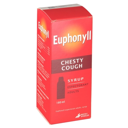 Euphonyll expectorant adultes, flacon de 180 ml de sirop