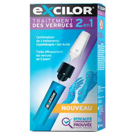 Excilor Traitement Verrue 2 en 1