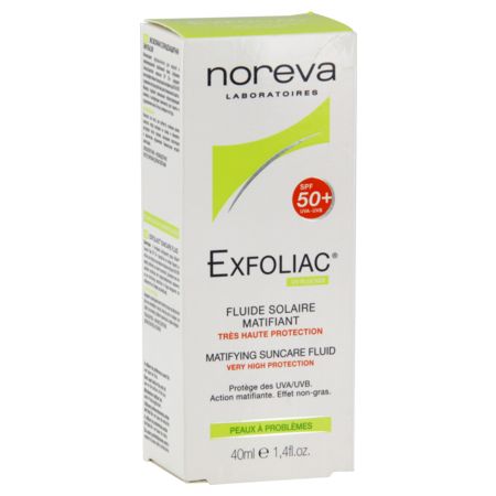 Exfoliac - fluide solaire matifiant spf50+ - 40ml