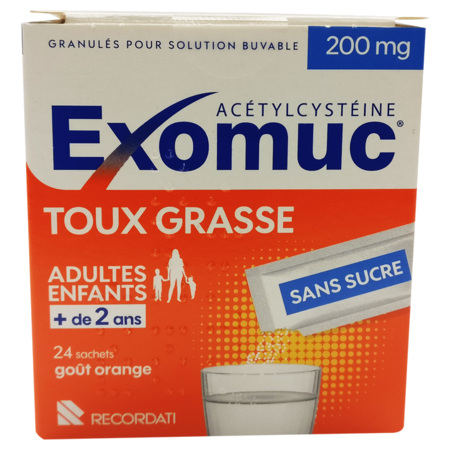 Exomuc Toux Grasse 200 mg, 24 sachets