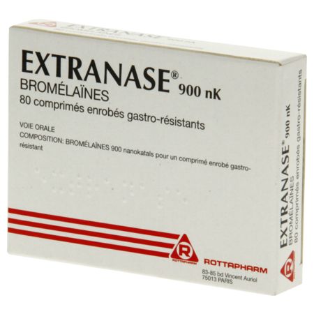 Extranase 900 nk, 80 comprimés enrobés gastro-résistants