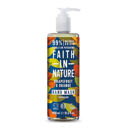 Faith in nature Savon Mains Liquide au Pamplemousse & à l'Orange, 400ml