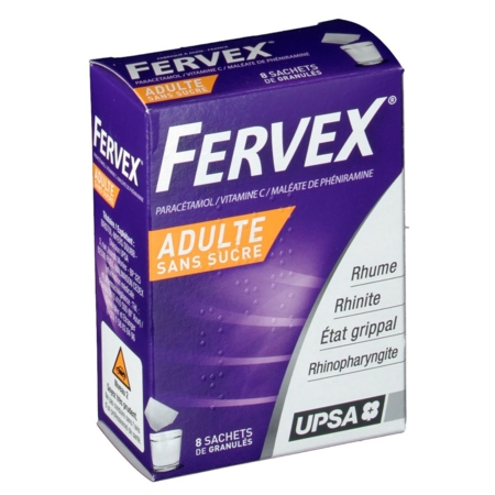 Fervex sans sucre, 8 sachets