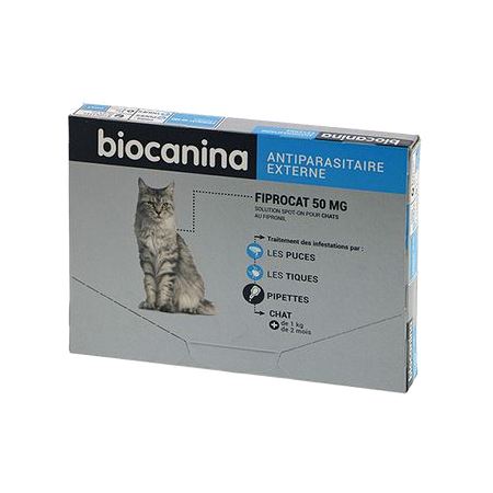 Fiprocat 50 mg solution spot-on pour chats