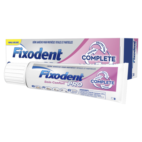 Fixodent Pro Complete Soin Confort Crème Adhésive Pour Prothèse Dentaires 47g 