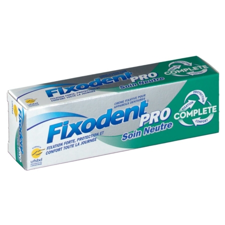 Fixodent pro complete soin neutre cr adhes, 2 x 47 g