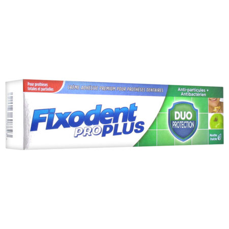 Fixodent pro antiparticule fraicheur creme adhesive, 2 x 40g