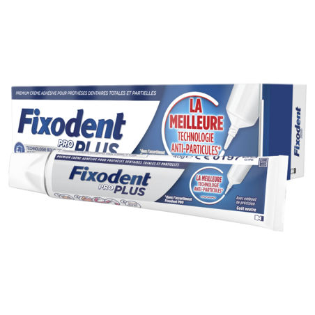 Fixodent Pro Plus La Meilleure Technologie Anti-Particules Crème Adhésive Prothèses Dentaires 40g