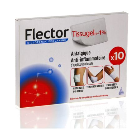 Flectortissugelep 1 %, 10 emplâtres