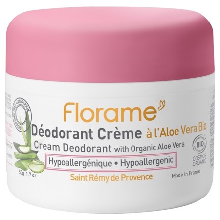 Florame Déodorant Crème à l'Aloe Vera Bio, 50 g