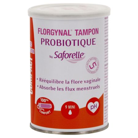 Saforelle florgynal mini avec applicateur - 9 tampons