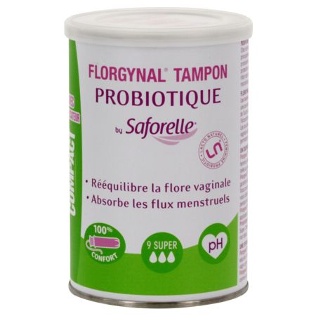 Saforelle florgynal super avec applicateur - 9 tampons