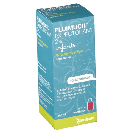 Fluimucil 2 % enfants, flacon de 100 ml de solution buvable