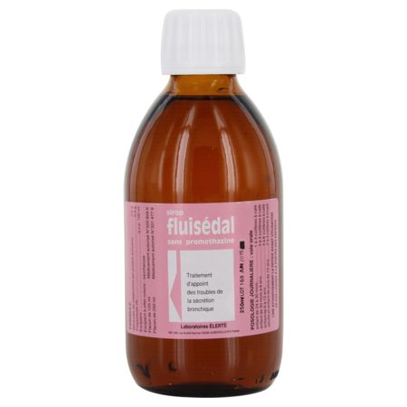 Fluisedal sans promethazine, flacon de 250 ml de sirop