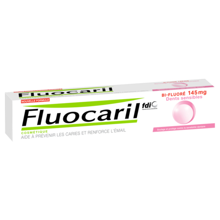 Fluocaril Dentifrice Bi-Fluoré 145 mg Dents Sensibles, 75 ml