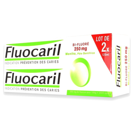 Fluocaril Dentifrice Bi-Fluoré 250 mg, 2 x 125 ml