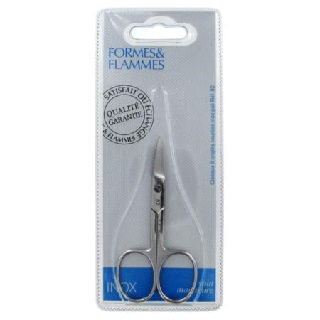 Forme flamme ciseaux ongles courbe inox ref82