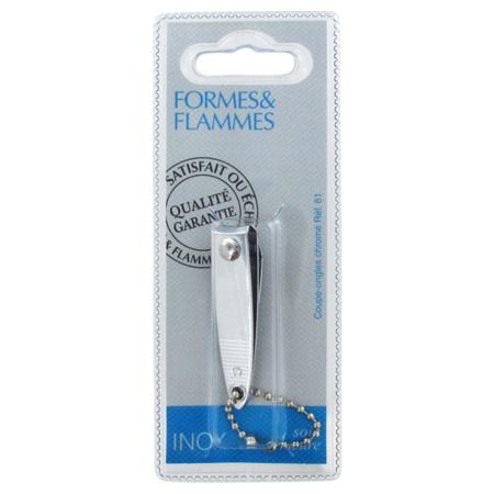 Forme flamme coupe ongles poche chrome ref61