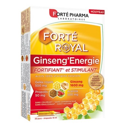 Forté Pharma Forté Royal Ginseng'Energie, 20 ampoules de 10 ml