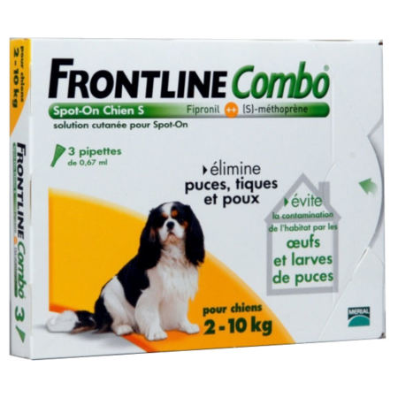 Frontline combo chien s anti-puces et tiques - 3 pipettes