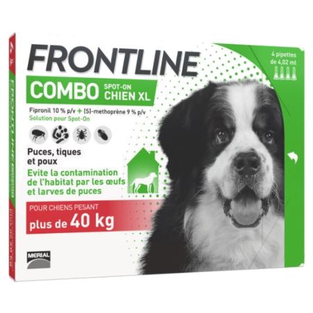 Frontline combo chien xl anti-puces et tiques - 6 pipettes