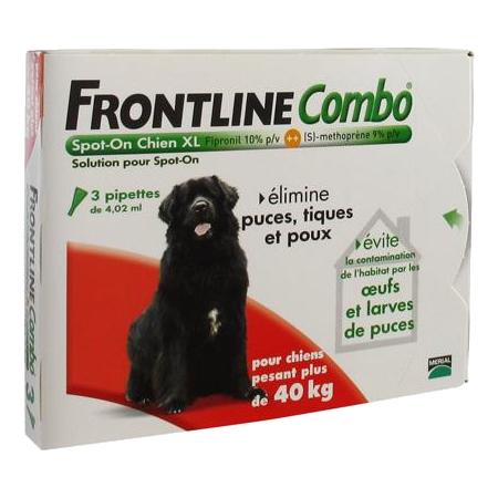 Frontline combo chien xl anti-puces et tiques - 3 pipettes