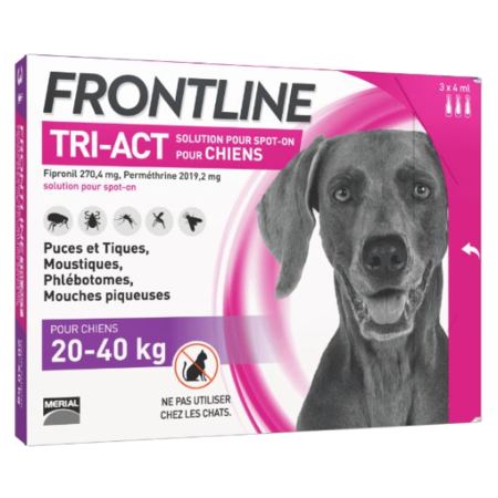 Frontline tri-act chien 20-40 kg 3 pipettes