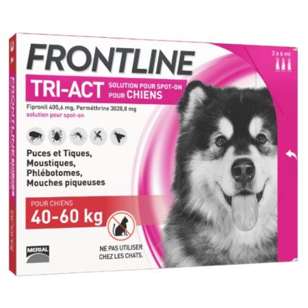 Frontline tri-act chien xl 40-60 kg bte3