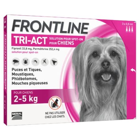 Frontline tri-act chien xs 2-5 kg bte3