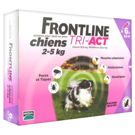 Frontline tri-act chien xs 6pi