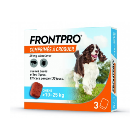 Frontpro Chien 68mg L 10/25 kg, 3 comprimés