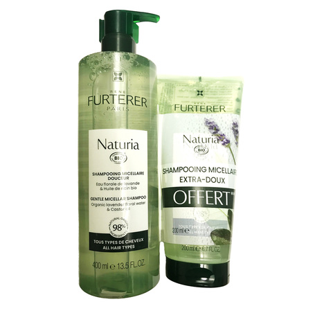 Furterer Naturia Shampooing Micellaire Douceur, 400 ml + 200 ml Offert