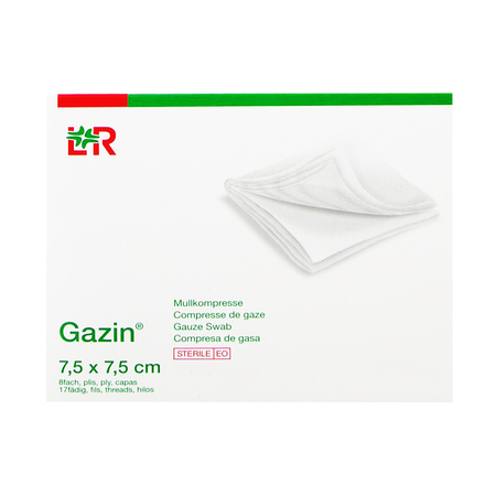 Gazin Compresse Sterile 7,5 cm x 7,5 cm, 10 x 2 Compresses