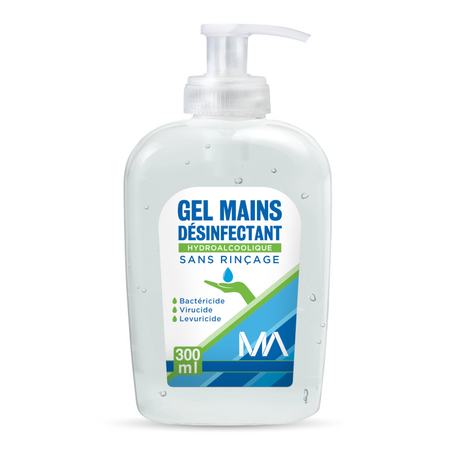 GEL MAINS DÉSINFECTANT MA, FLACON POMPE 300ML