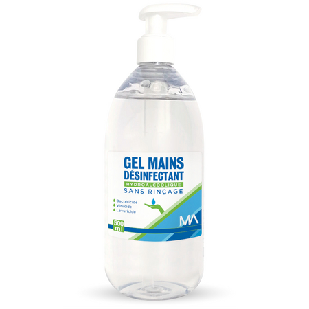 GEL MAINS DÉSINFECTANT MA, FLACON POMPE 500ML