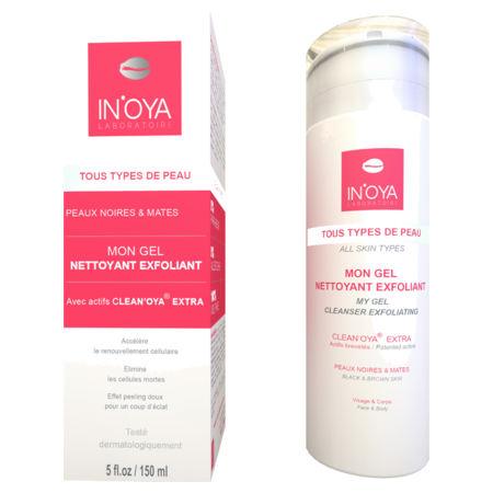 Gel nettoyant exfoliant clean'oya extra, flacon-pompe de 150 ml de gel