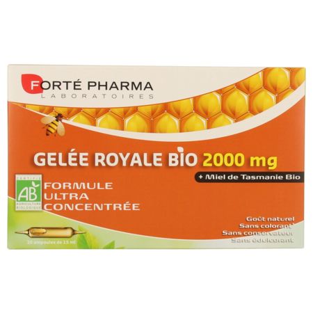 Gelee royale 2000mg bio, 20 ampoules buvables