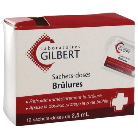 Gilbert compresses brulures, etui de 12