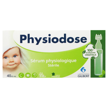 Gilbert Physiodose Sérum Physiologique Stéril, 40 x 5 ml