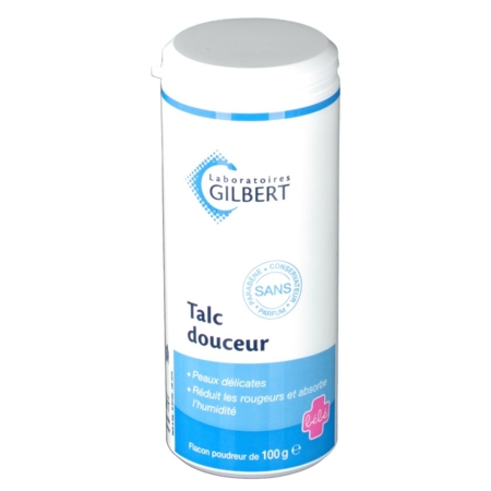 Gilbert talc douceur poudreuse, 100 g