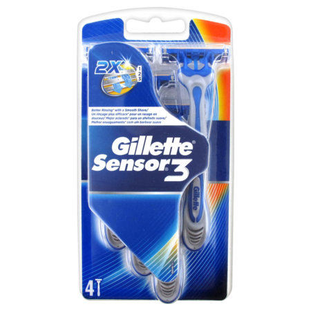 Gillette rasoirs jetables 3 x 4