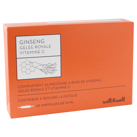 Ginseng gelée royale well & well, 20 ampoules