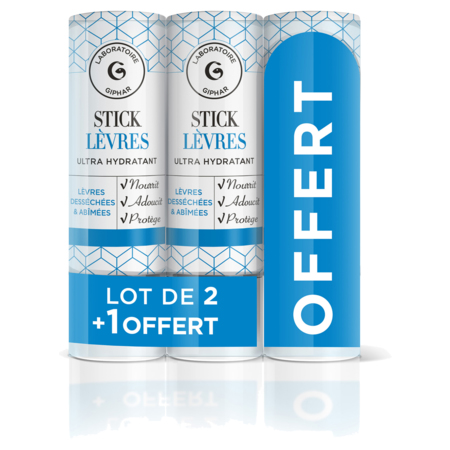 Giphar Stick lèvres hydratant lot de 3