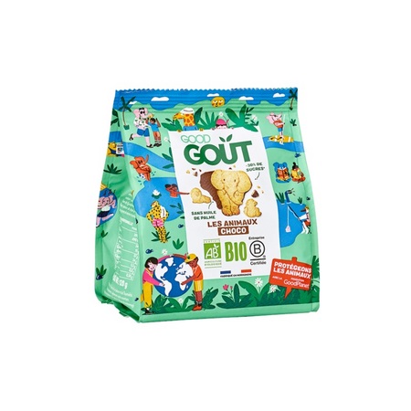 Good Goût Biscuits animaux Nappés chocolat, 120 g